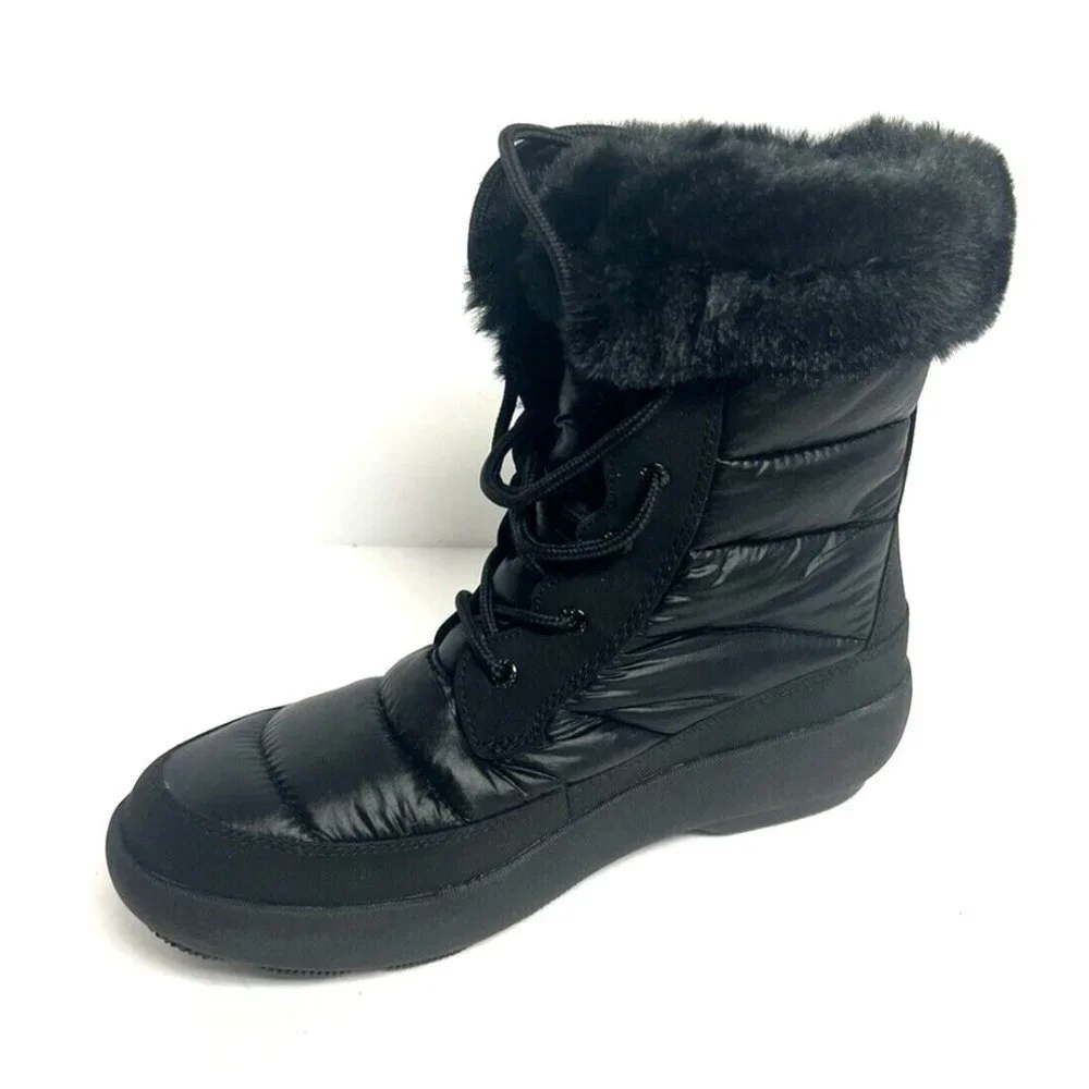 Sperry Womens Bearing PW Boot Black Size 7.5 M